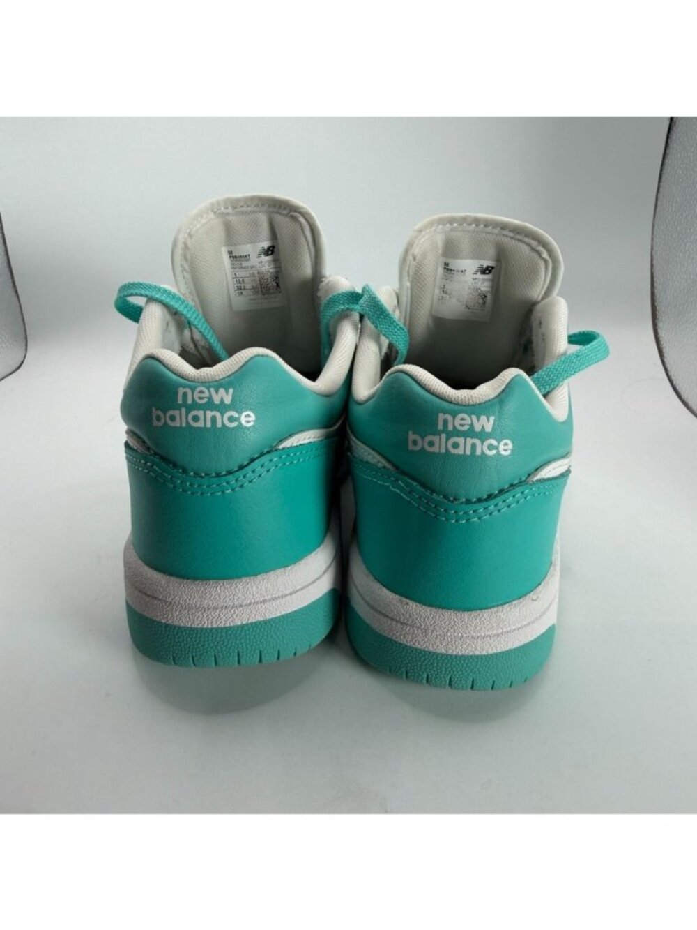 New Balance 480 Kids Sneakers Teal & White Size 1 US Lace-Up Cushioned Sole - Picture 5 of 8